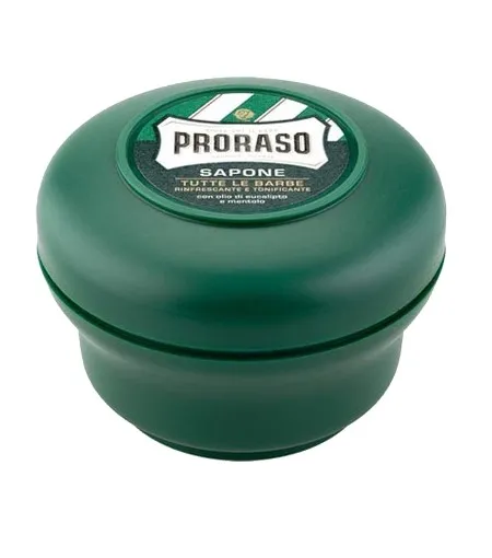 Crema da barba proraso verde in ciotola